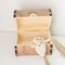 6 inch Wooden Treasure Chest Box, Pack of 2 Wooden Box with Hinged Lid, Wooden Boxes for Crafts/Wedding Treasure Decor